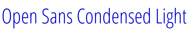 Open Sans Condensed Light 字体